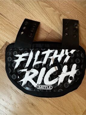 Youth Battle Football Back Plate ‘Filthy Rich’